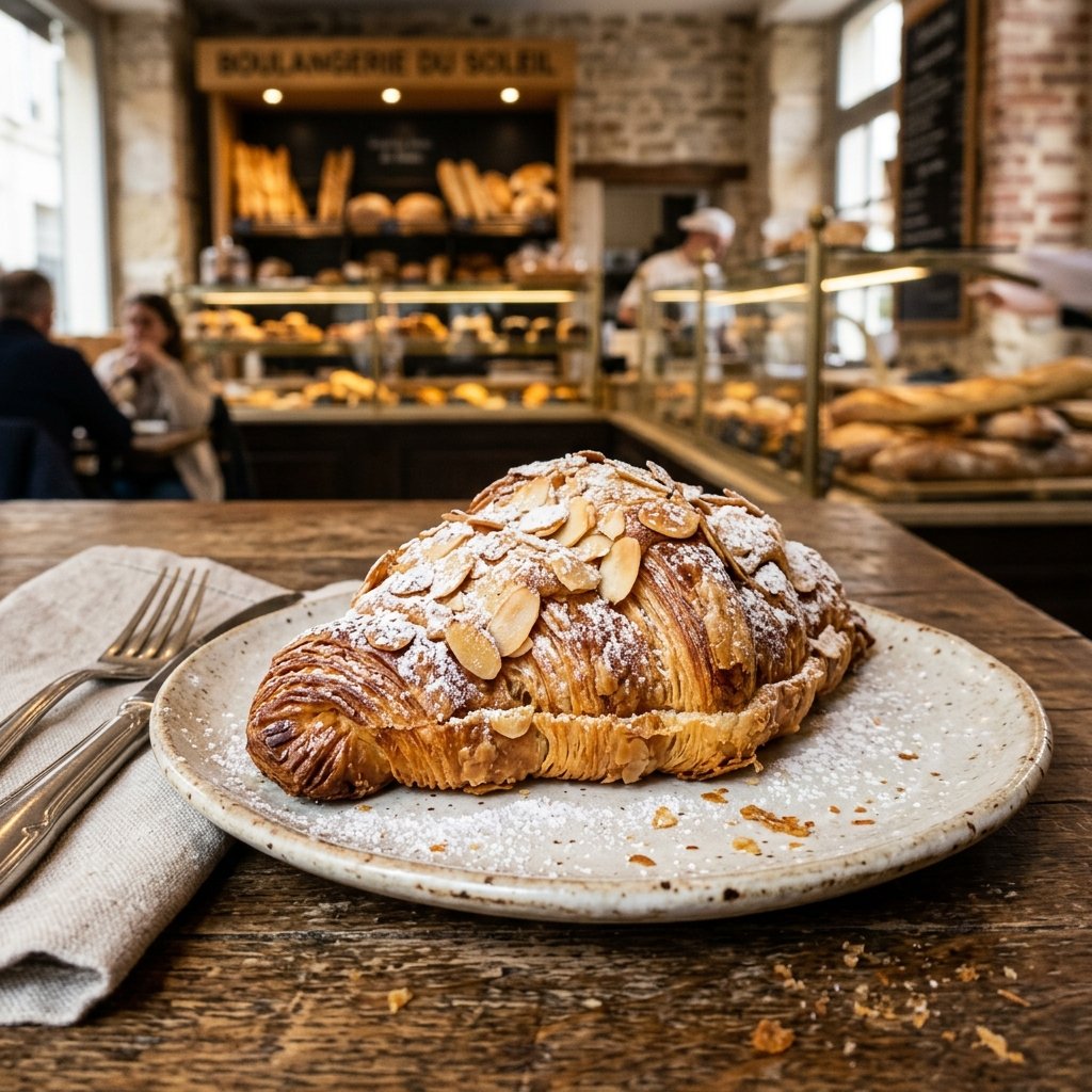 Crumb & Bow Almond Croissant - Handcrafted Artisan Patisserie Karachi