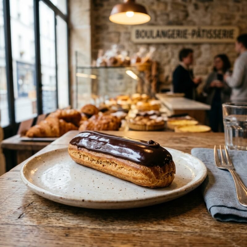 Crumb & Bow Chocolate Éclair - Handcrafted Artisan Patisserie Karachi