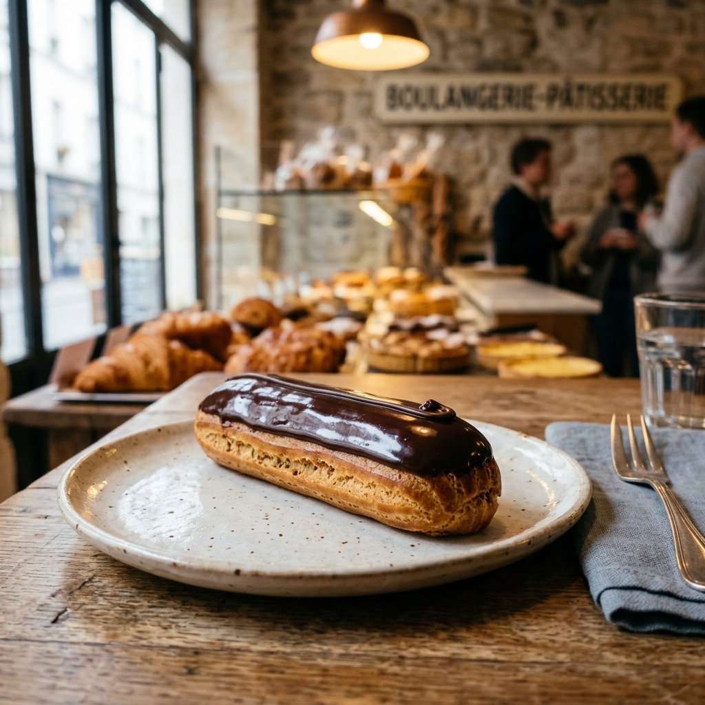 Crumb & Bow Chocolate Éclair - Handcrafted Artisan Patisserie Karachi
