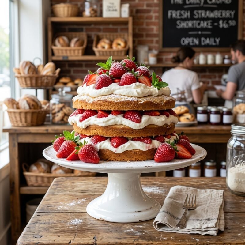 Crumb & Bow Strawberry Shortcake - Handcrafted Artisan Patisserie Karachi